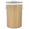 Home Basics Round Foldable Bamboo Hamper, Natural BH45098 - alternate 1